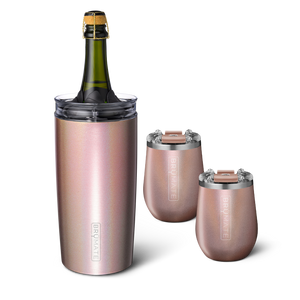 Bottle Chiller Bundle | Glitter Rose Gold | 49/14oz