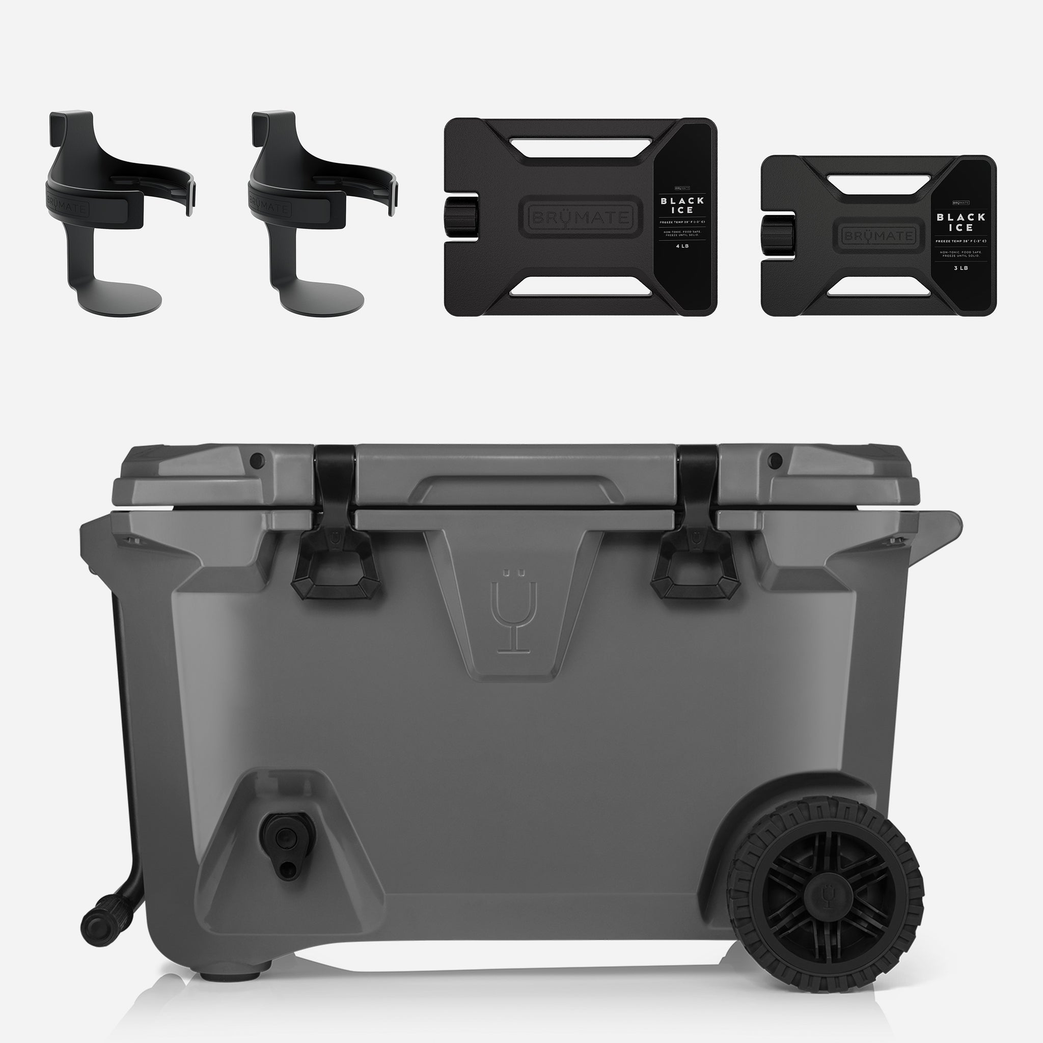 BrüTank Double Drink Holder Bundle | Charcoal